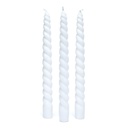 Bougie de table torsadée blanche non parfumée | 23cm