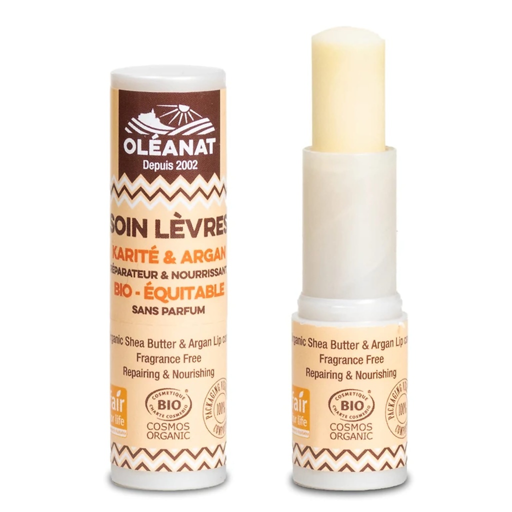 Baume à lèvres bio Oleanat beurre de karité/ argan | 4.5 g