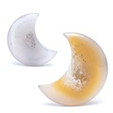 Agate en forme de lune avec cristallisation | 4cm