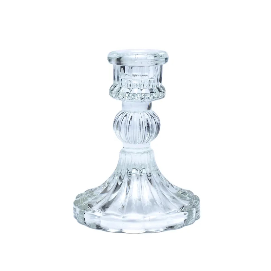 Bougeoir en verre pour bougie de table | 8x10cm