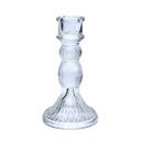 Bougeoir en verre pour bougie de table | 15,5 x 8cm