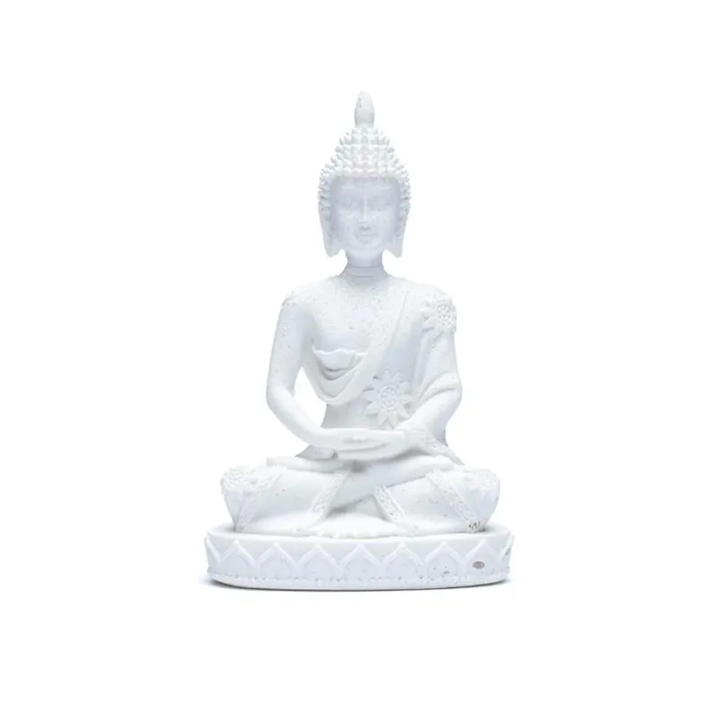 Statue Bouddha Méditation blanc | 5x8 cm