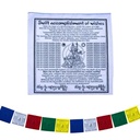 Drapeaux de prière tibétains Gourou Rimpoché | 20x20x210cm