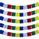 Drapeaux de prière tibétains SET de cinq | 20x20x210cm