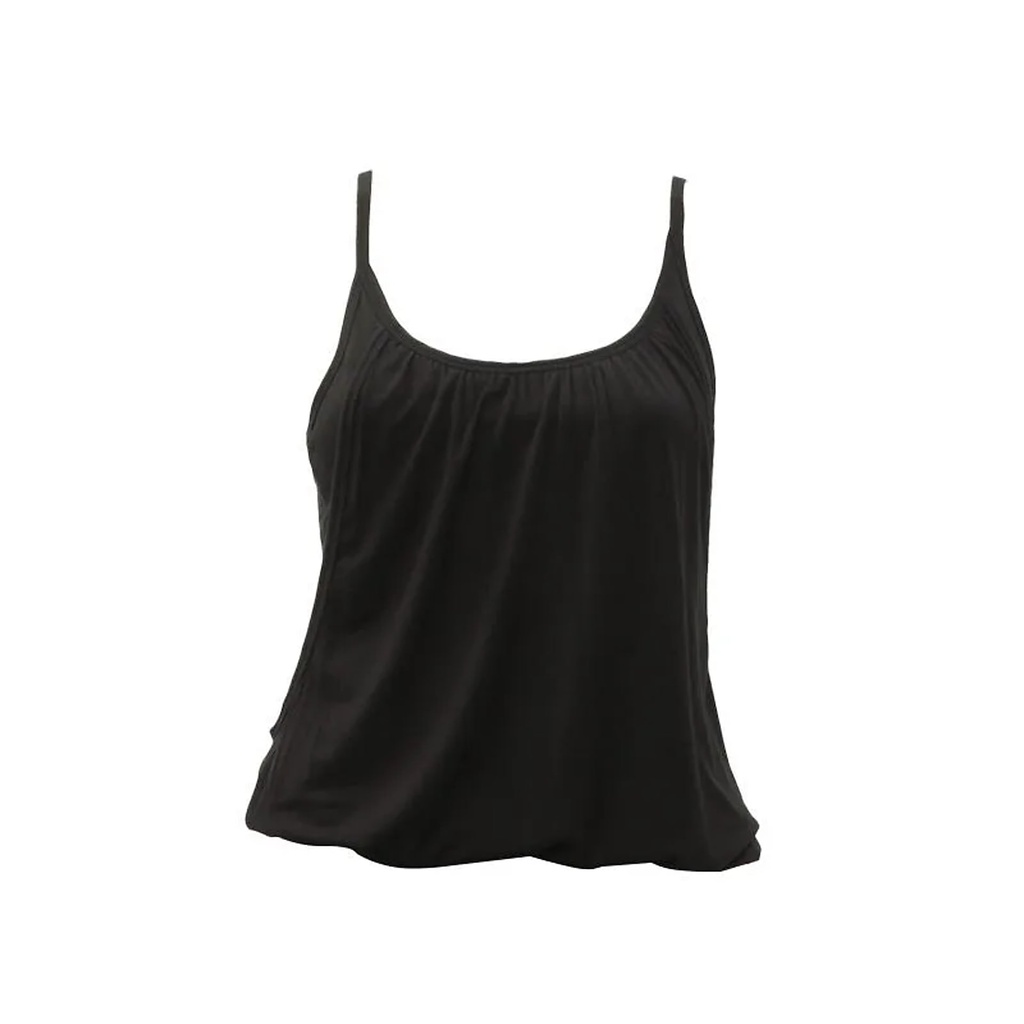 Yoga top Zen sans couture coton bio noir M-L -- 174g