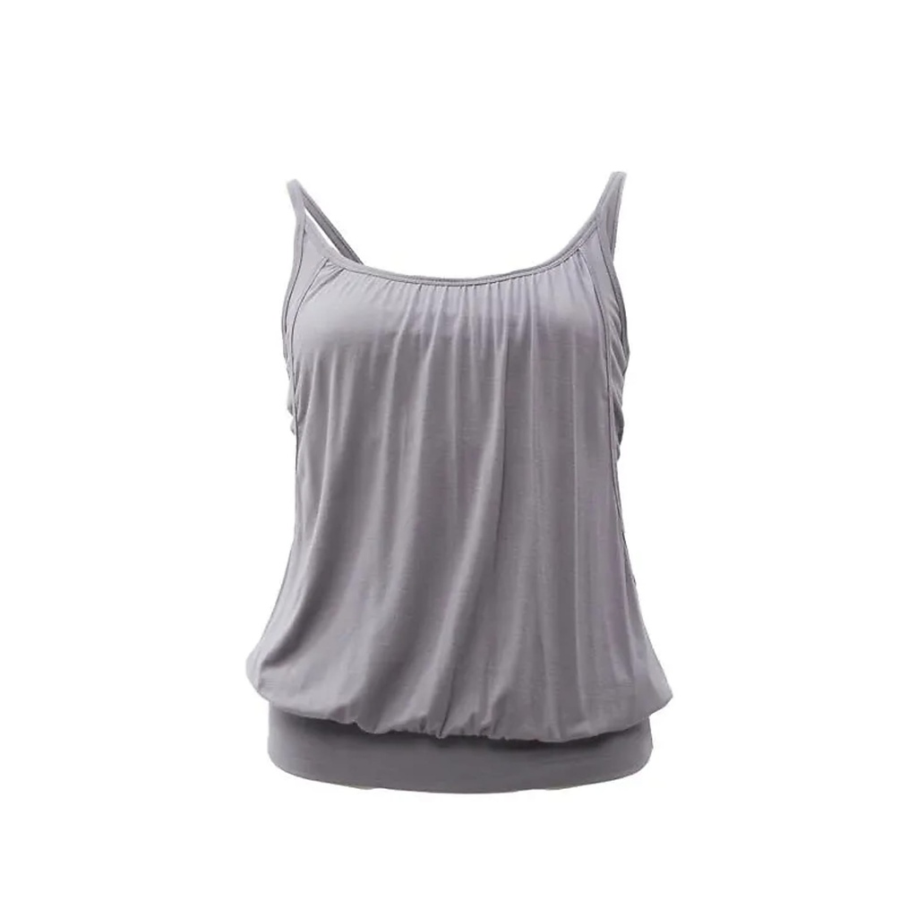 Yoga top Zen sans couture coton bio lavande M-L -- 156g
