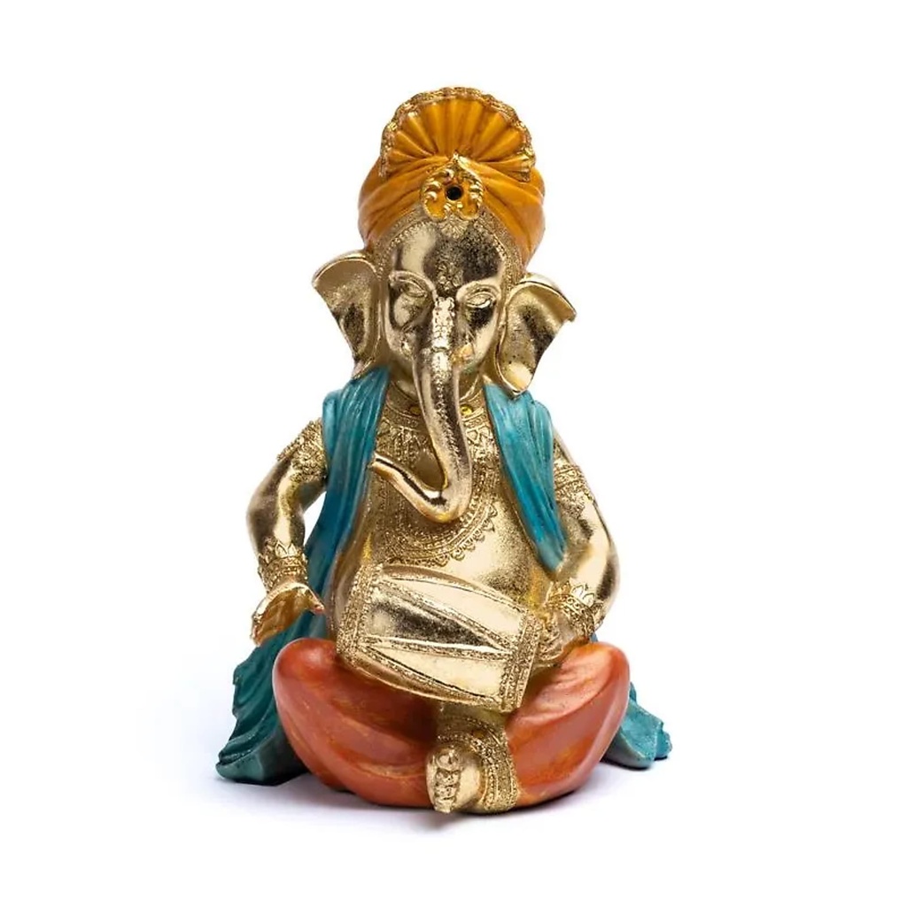 Statue Ganesh avec tambour | 26x16x13 cm