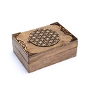 Coffret tarot Fleur de Vie manguier | 18x12x7 cm