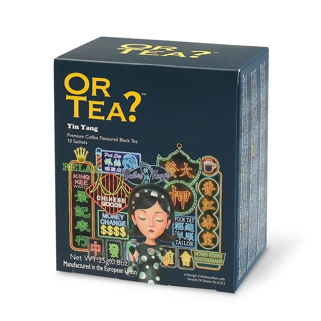 Or Tea? Yin Yang Coffee Thé noir goût café 10 sachets | 25g