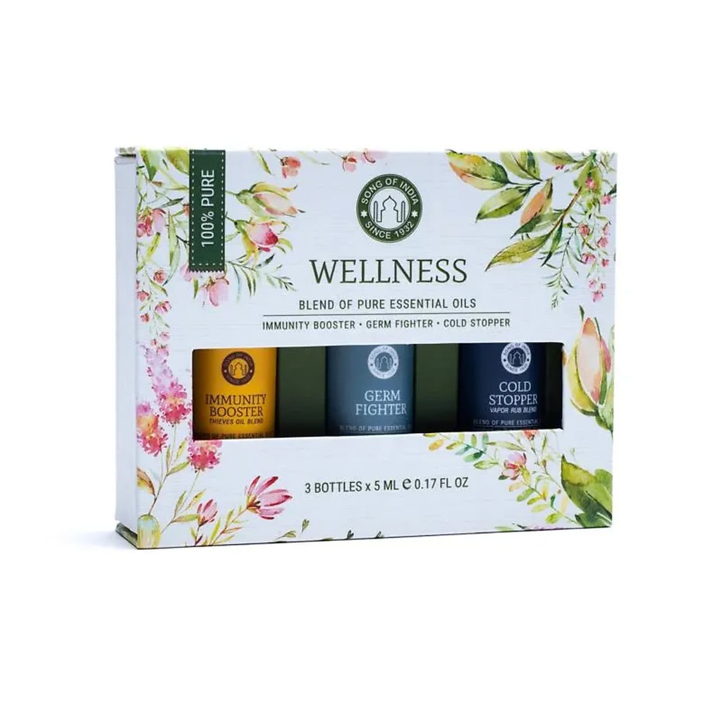 Set d'Huiles Essentielles Aromathérapie Wellness | 3x5 ml