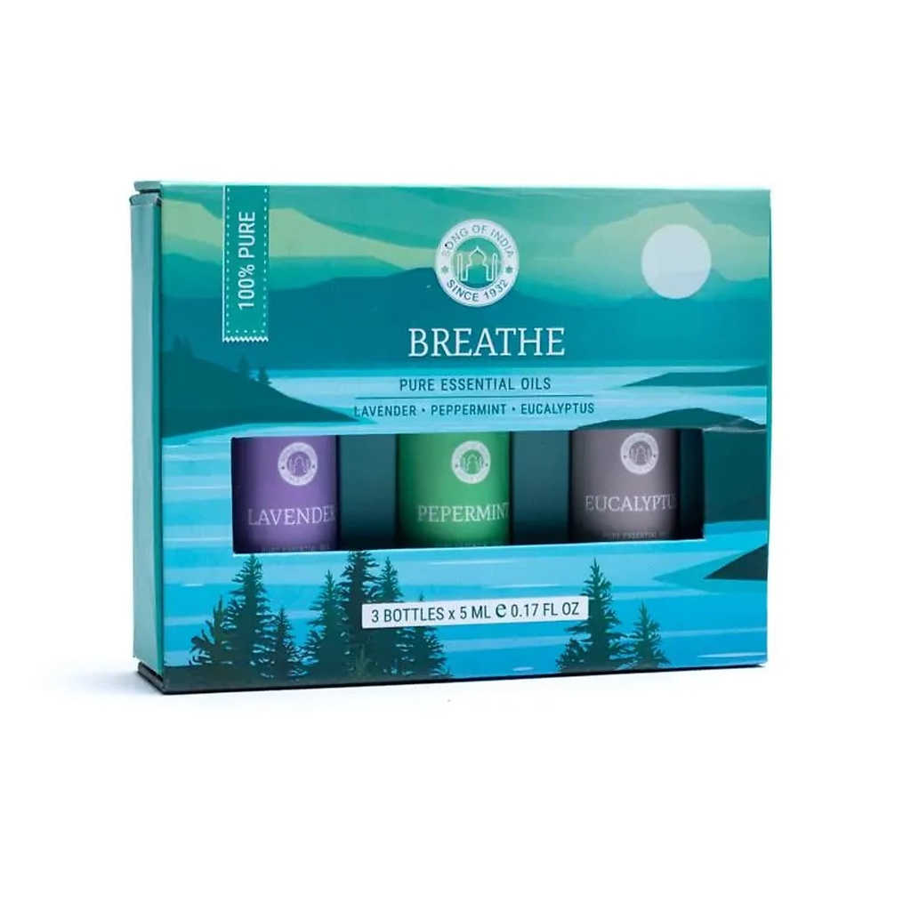 Set d'Huiles Essentielles Aromathérapie Breathe | 3x5 ml