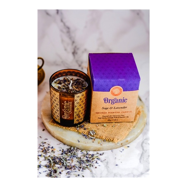 [8903833914372] Bougie parfumée  Goodness Bio Sauge & Lavande -- 200g