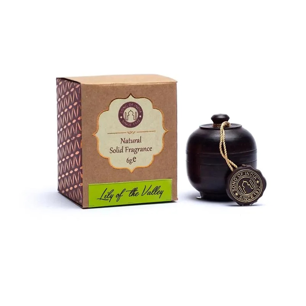 Crème parfumée Muguet dans une boite de palissandre | 6g