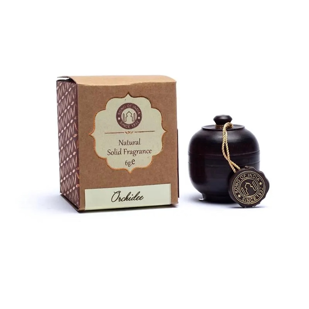 Crème parfumée Orchidée dans une boite de palissandre | 6g