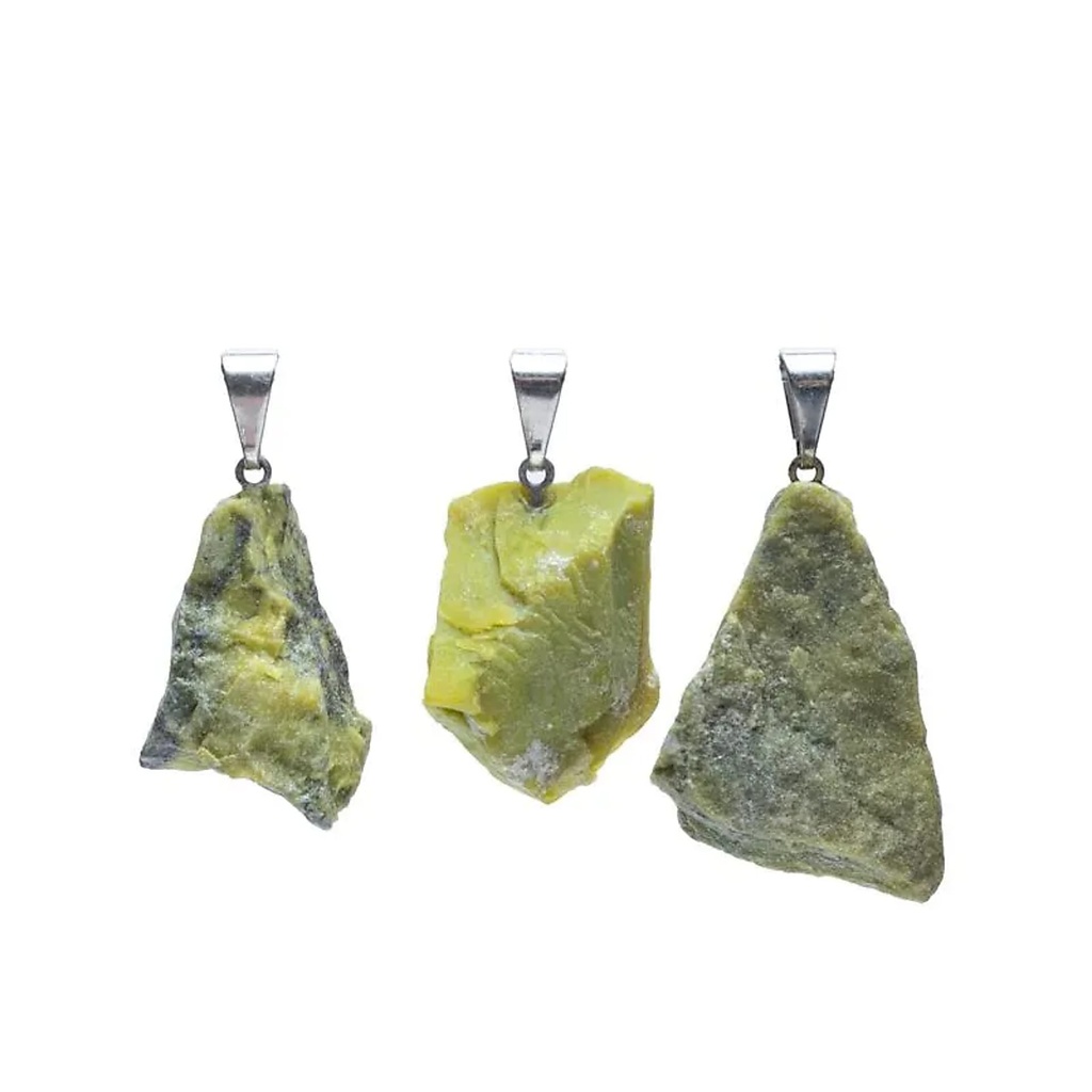 Pendentif Serpentinite brute | ± 2cm