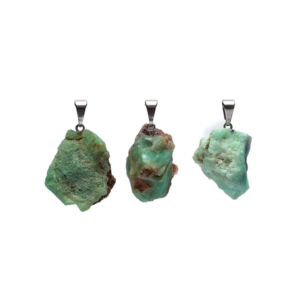 Pendentif Chrysoprase brute | ± 2,5 cm