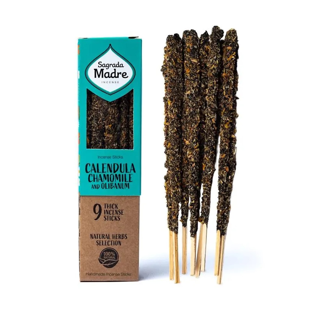Sagrada Madre encens aux herbes Camomille Calendula - Oliban  | ±44g