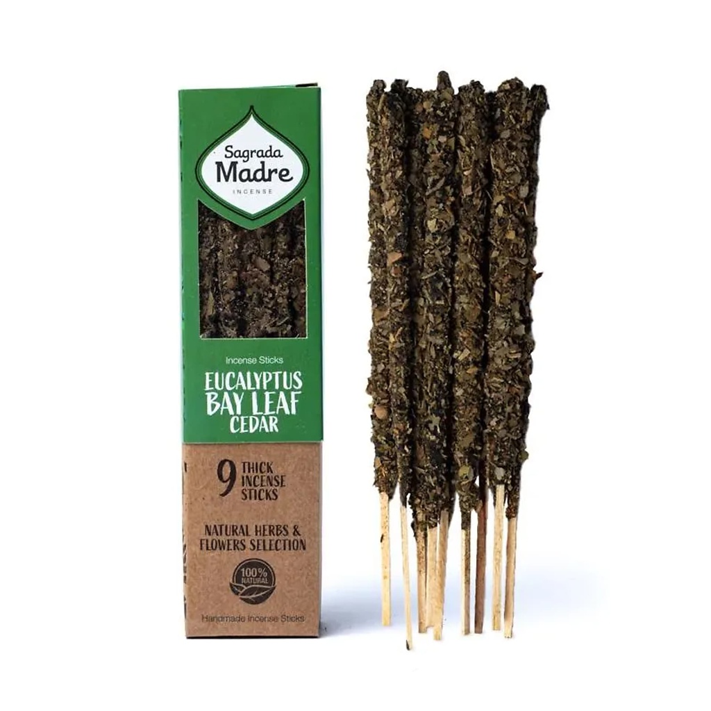 Sagrada Madre Encens aux herbes Eucalyptus, Laurier & Cèdre | ±44g