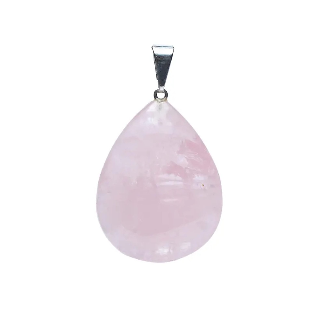 Pendentif  de quartz rose en forme de goutte | ± 2-3 cm