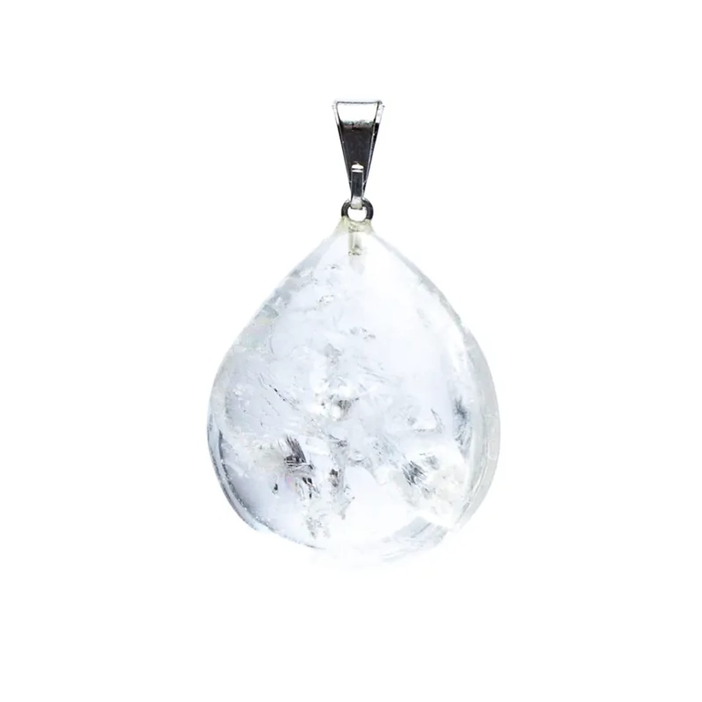 [8720512977660] Pendentif en cristal de roche en forme de goutte | ± 2-3 cm