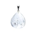 Pendentif en cristal de roche en forme de goutte | ± 2-3 cm