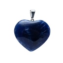 Pendentif Sodalite en forme de coeur | ±2-3cm
