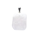Pendentif quartz rose forme fantaisie | ±3cm