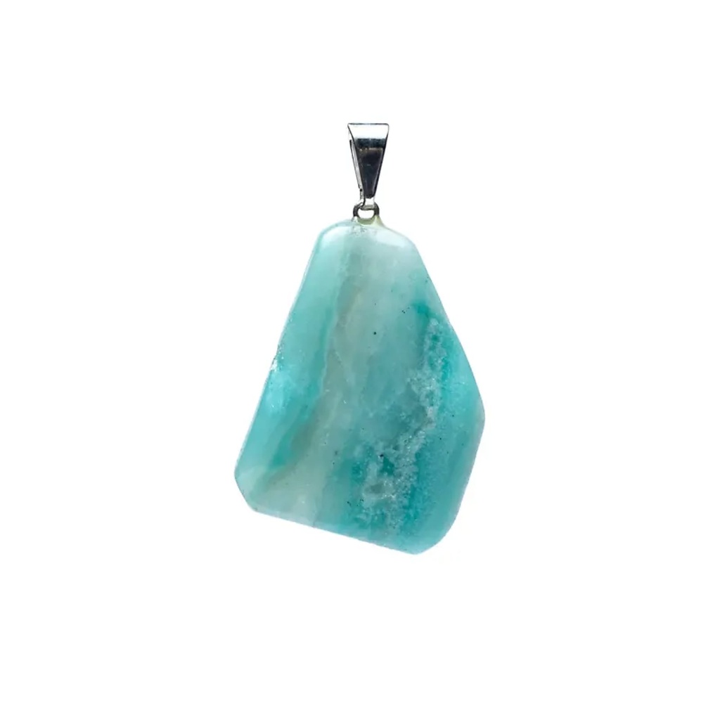 Pendentif amazonite forme fantaisie | ±3cm