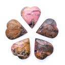 Coeur en Rhodonite Pierre de soucis | 5,5x5x2cm