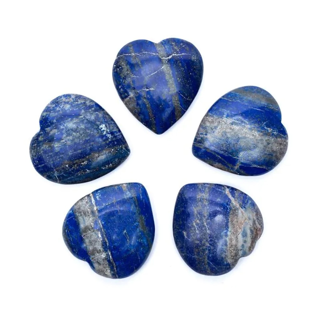 Coeur de Lapis Lazuli Pierre de soucis | 6x5,5x1,5cm