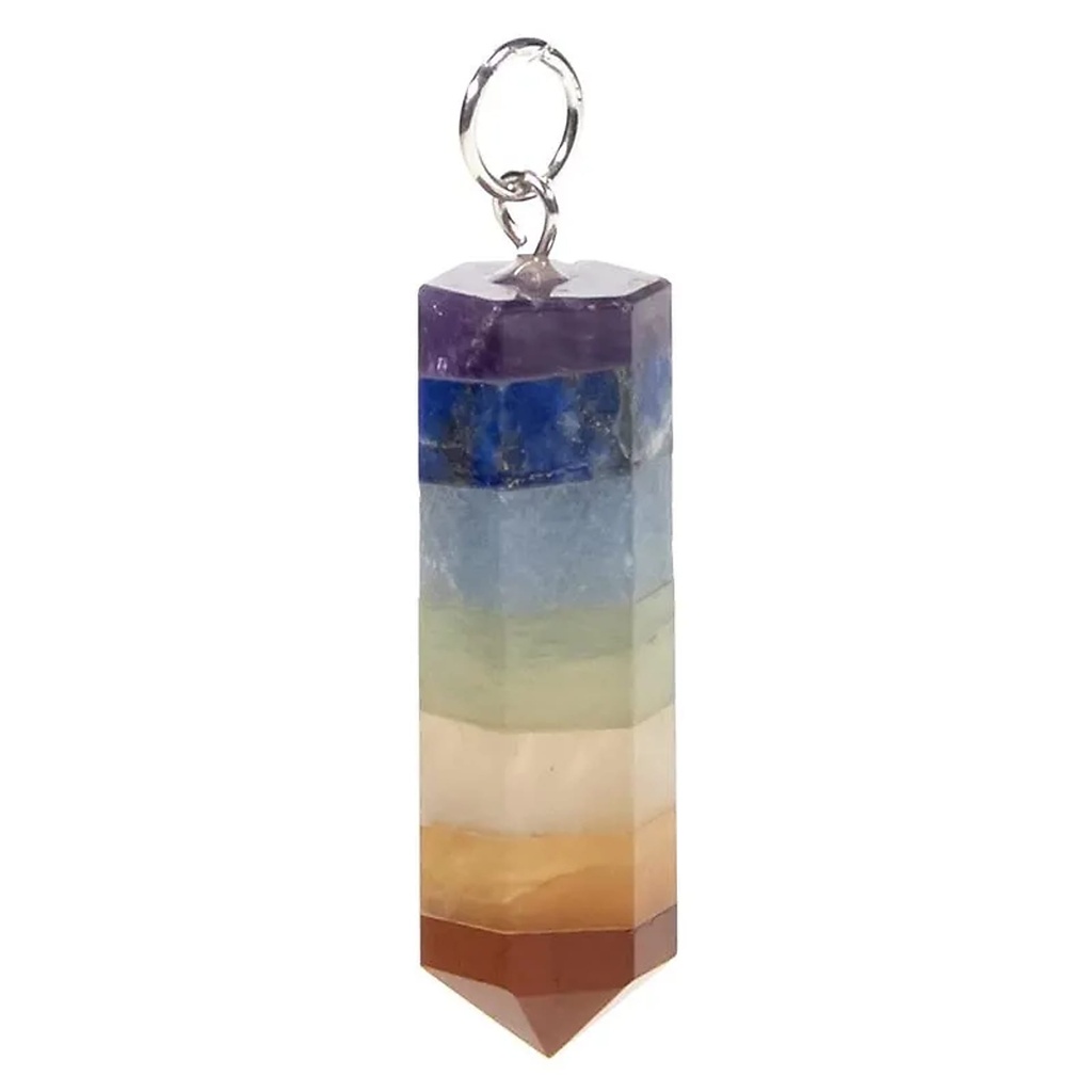 Pendentif 7 pierres de chakra| 3.5cm