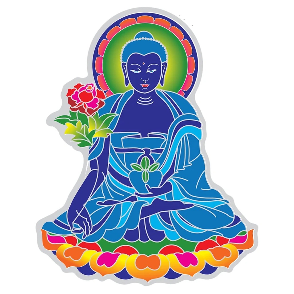 Adhésif fenêtre Bouddha Médecine | 21x13cm