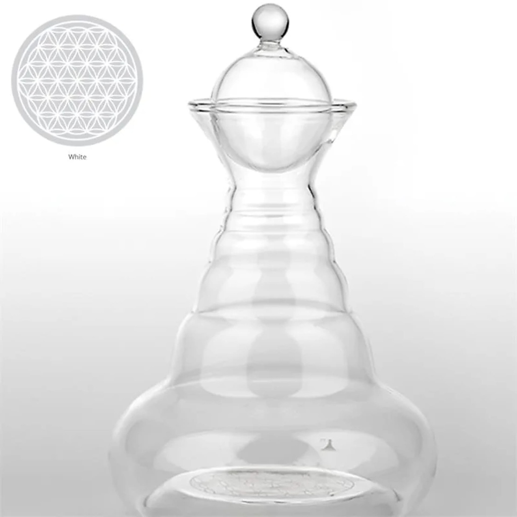 Carafe Vital Water Alladin Fleur de Vie blanche | 1300 ml