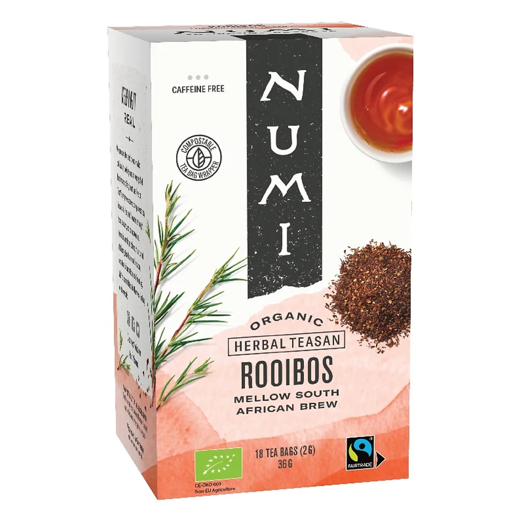 Numi Thé bio aux herbes Rooibos  | 18x2g