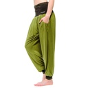 Pantalon de yoga Vinayasa vert olive / noir S-M | 175g