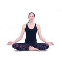 Leggings de yoga Mandala M coton bio noir |272g