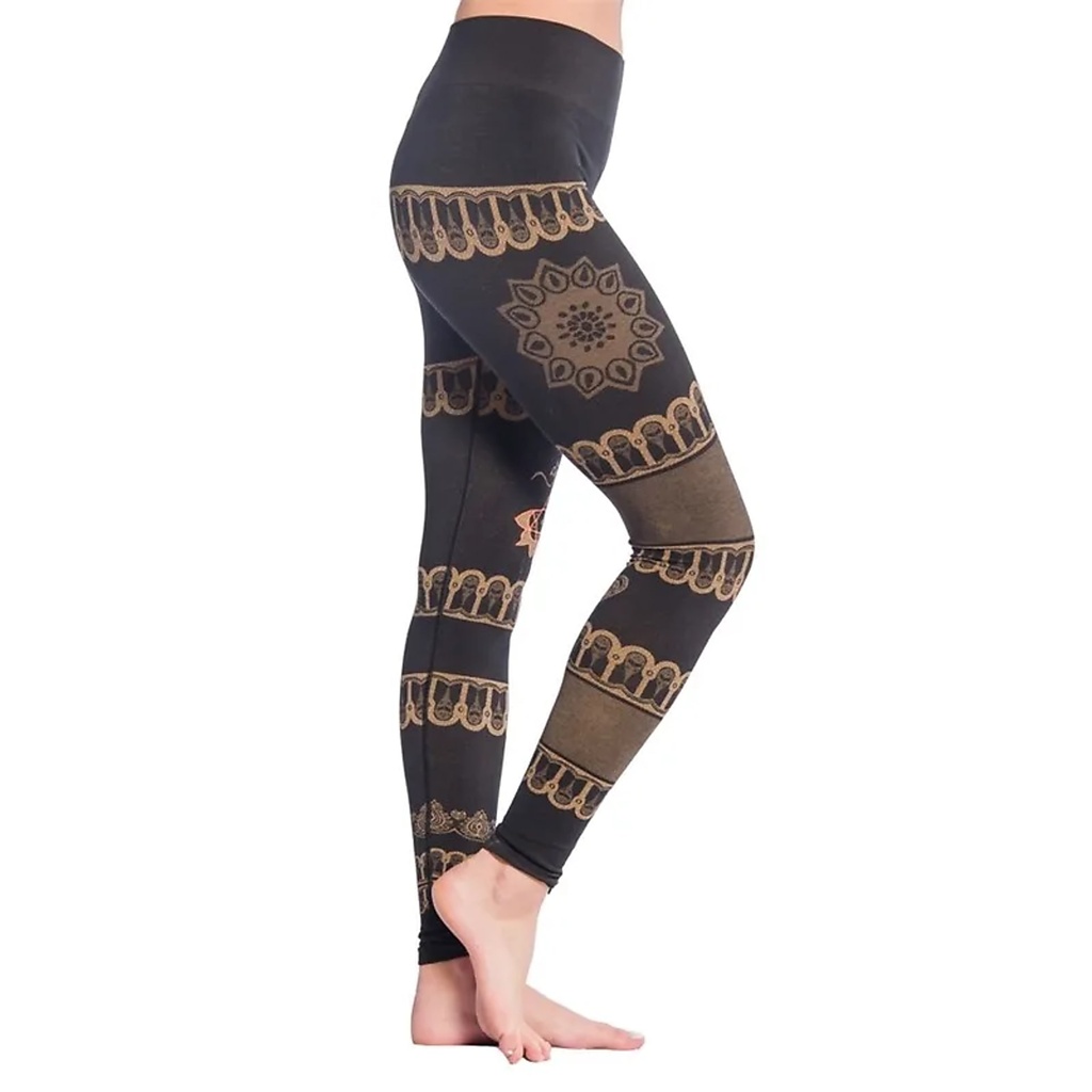 Leggings de yoga Bhakti Om noir M-L |182g
