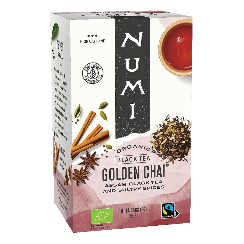 Numi Thé bio Golden Chai | 18x2g
