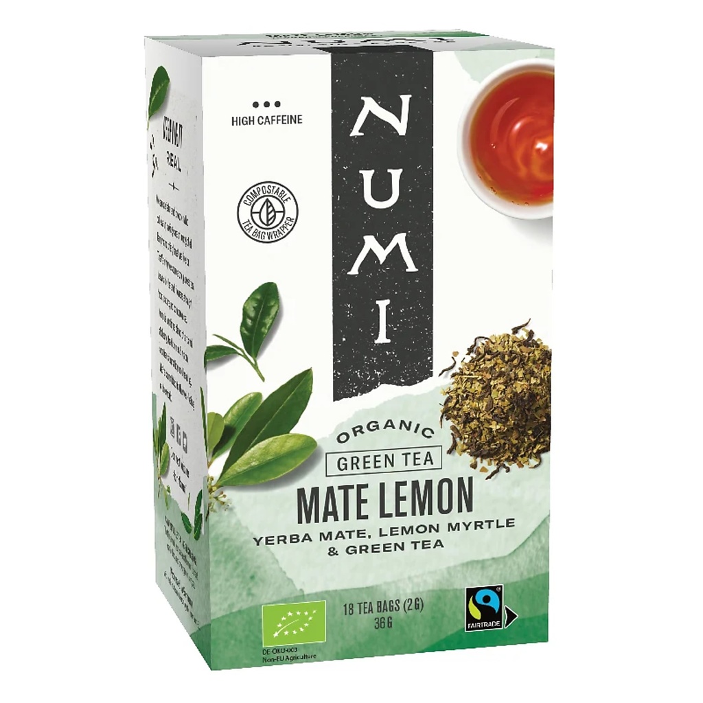 Numi Thé vert bio  Mate Lemon | 18x2 g