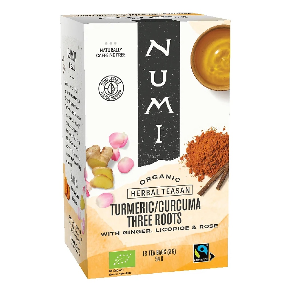 Numi Thé bio Curcuma Three Roots | 18x3 g