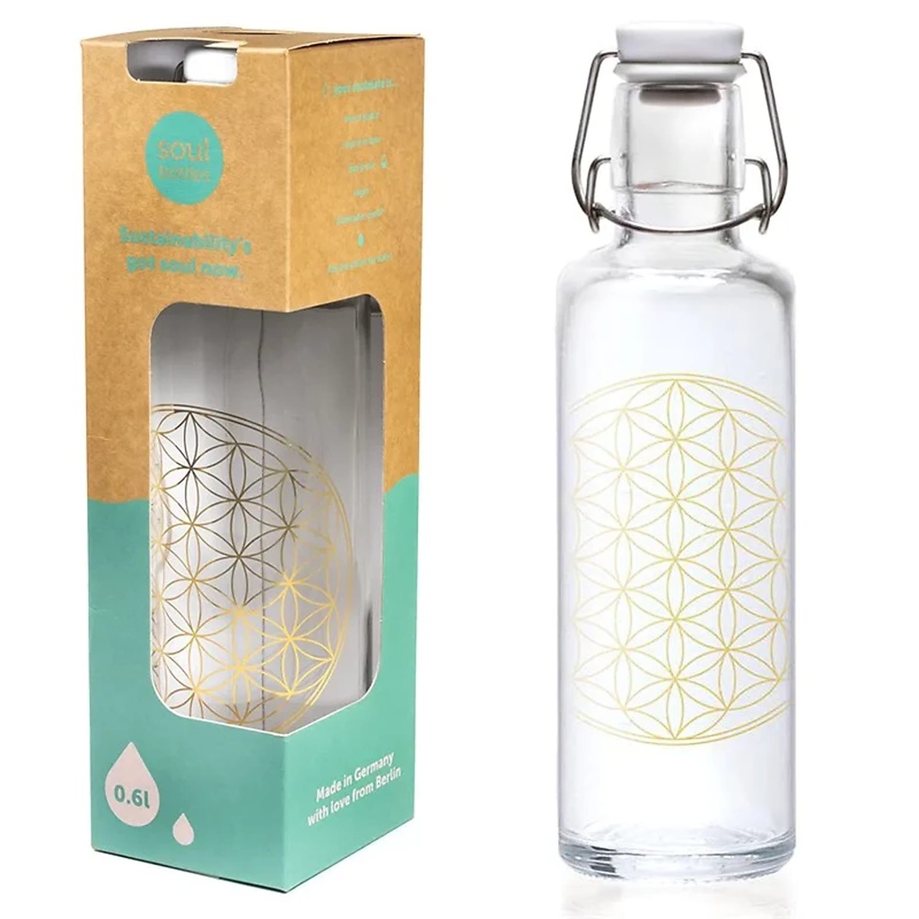 Gourdes Soulbottles avec le motif Fleur de Vie | 600 ml