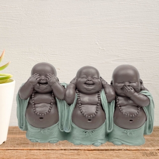 [3700643507030] Statue 3 Bouddhas Rieur SR3