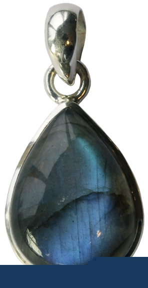 Pendentif Labradorite Argent 925 Forme goutte Petit modèle