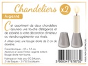Chandeliers Métal Mini - Argenté Brillant (assortiment de 2)