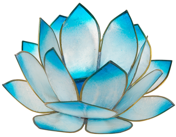 Photophore lotus - coloris turquoise