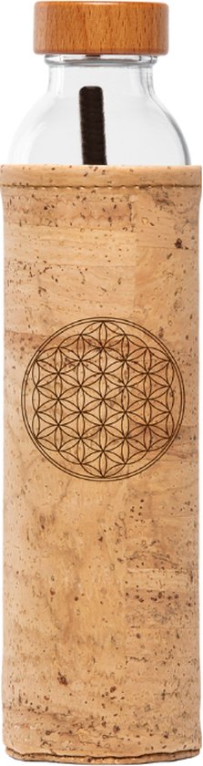 Bouteille flaska liège fleur de vie 750 ml goulot large 