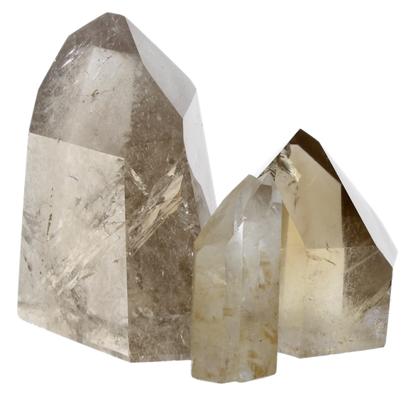 Pointe Polie Quartz Fume - Qualite A - Lot De 1 Kg