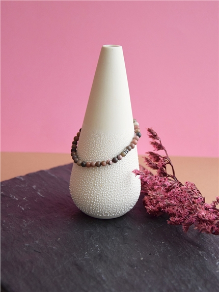 Bracelet Rhodonite Perles rondes 4 mm