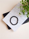Bracelet Onyx Perles rondes 8 mm Poignet large