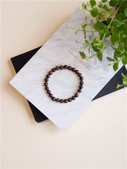 [3660341739068] Bracelet il de taureau Perles rondes 8 mm Poignet large